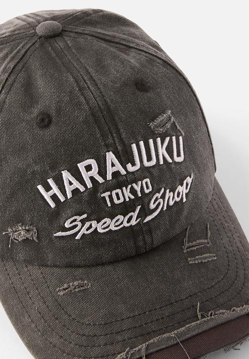 Cotton On - Vintage Dad Hat  - Washed Black/Harajuku Speed Shop