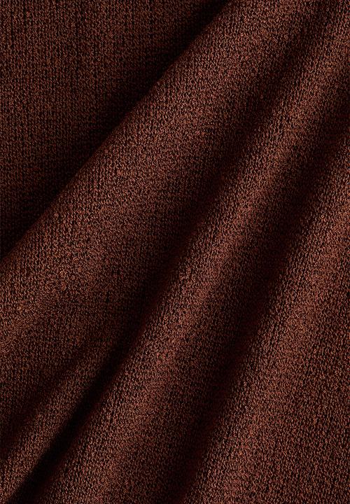 H&M - Tie-detail knitted top - dark brown