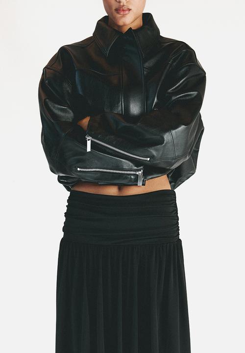 H&M - Bubble-hem jersey skirt - black