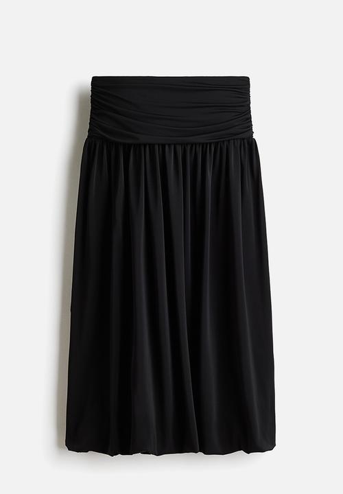 H&M - Bubble-hem jersey skirt - black
