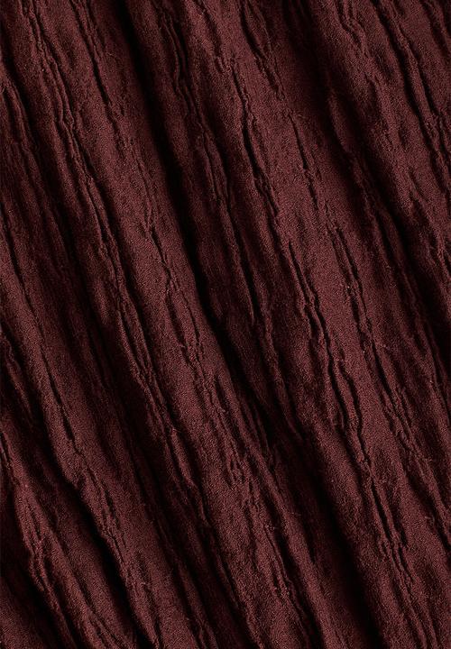H&M - Balloon-sleeved top - dark brown