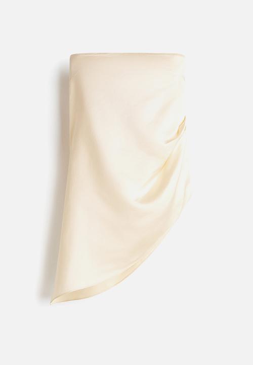 H&M - Satin bandeau top - cream