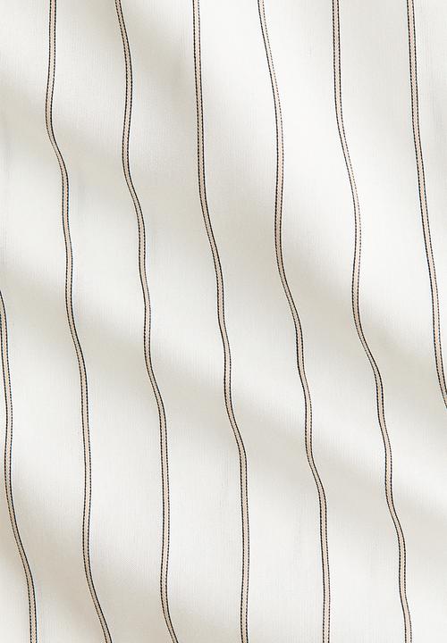 H&M - Oversized shirt - white/striped
