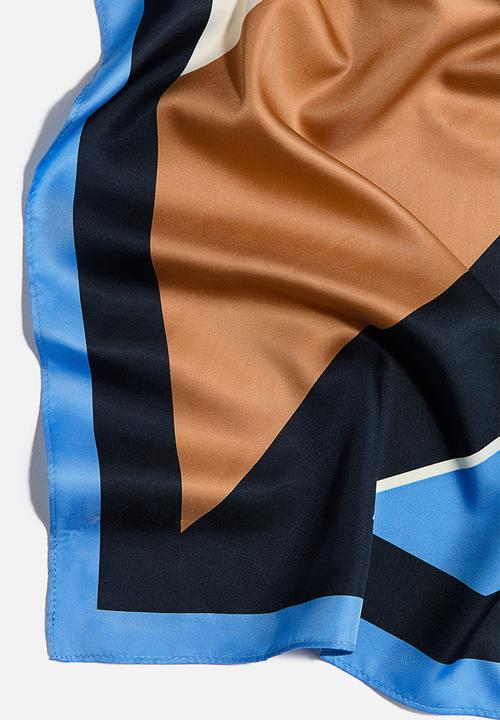 H&M - Twill scarf - blue/patterned