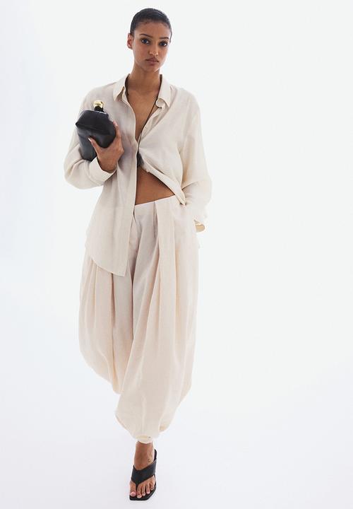 H&M - Long shirt - light beige