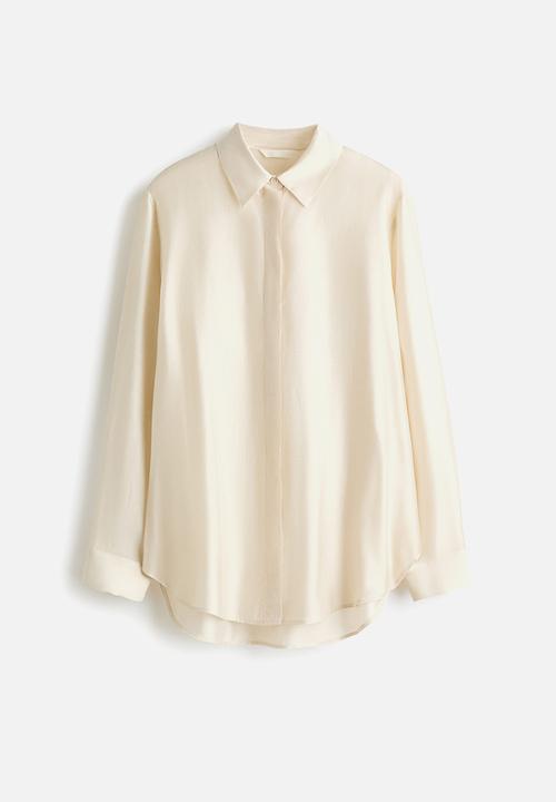 H&M - Long shirt - light beige