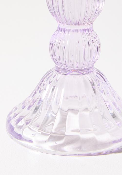 Sixth Floor - Candle Stick Glass - Orange & Purple