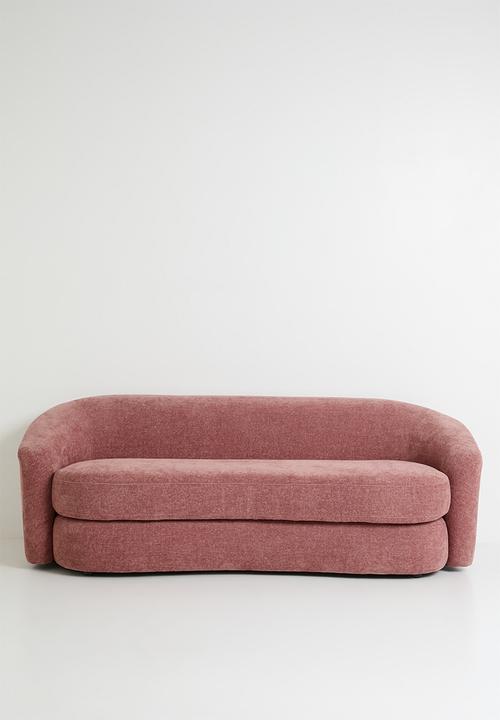 Sixth Floor - Annie Curved 3 Seater Sofa - Blush