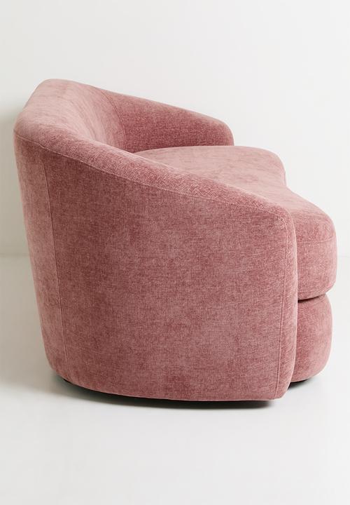 Sixth Floor - Annie Curved 3 Seater Sofa - Blush