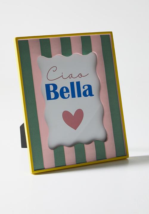 Sixth Floor - Stripes Photo Frame - Green & Pink