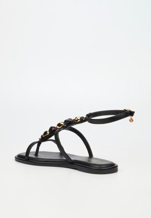 Miss Black - Kali 6 beaded strappy sandal - black
