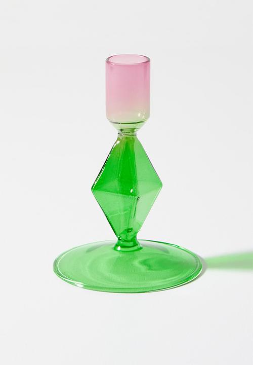 Sixth Floor - Glass Candle Stick Holder Set 2