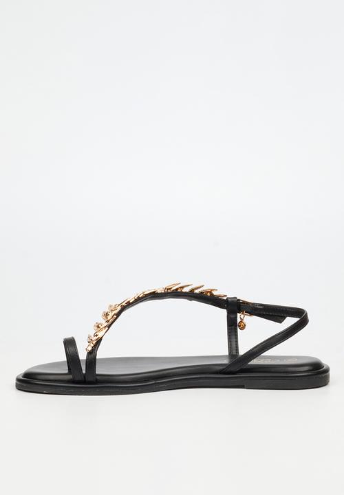 Miss Black - Kali 10 leaf trim sandal - black