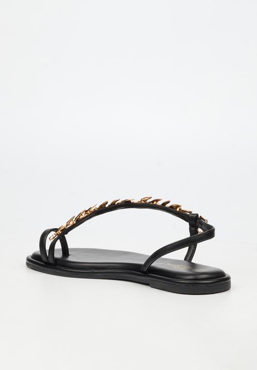 Miss Black - Kali 10 leaf trim sandal - black