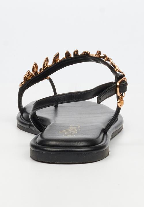 Miss Black - Kali 10 leaf trim sandal - black