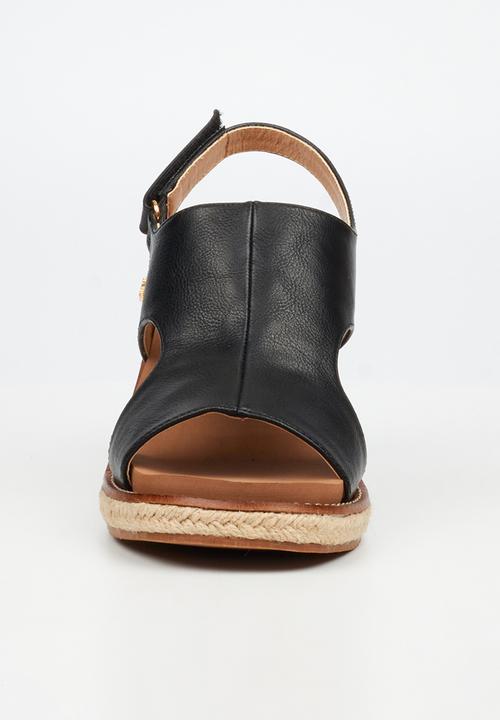 Butterfly Feet - Mila 2 espadrille wedge heel - black