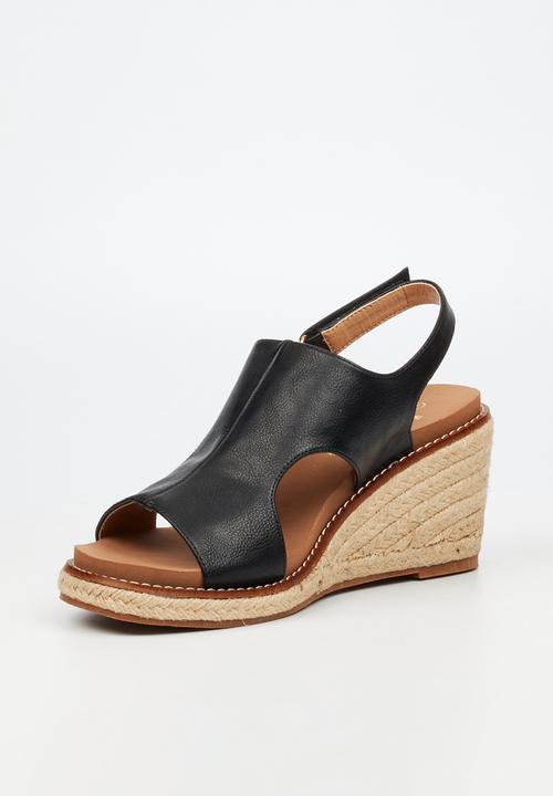Butterfly Feet - Mila 2 espadrille wedge heel - black