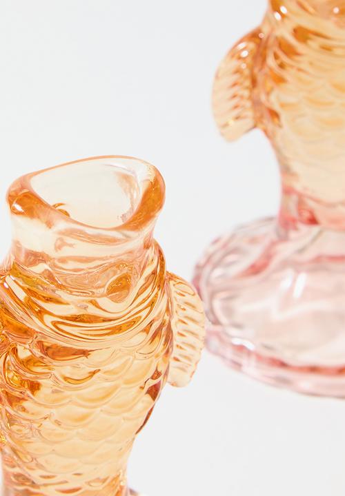 Sixth Floor - Glass Fish Candle Holder Set 2