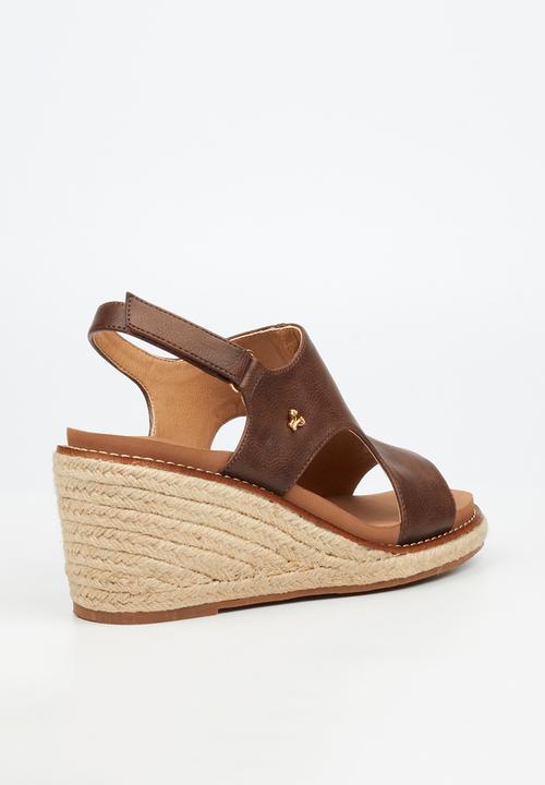 Butterfly Feet - Mila 2 espadrille wedge heel - chocolate