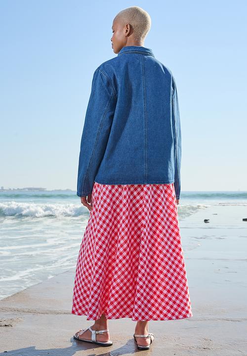Me&B - Mandarin Denim Jacket - Blue