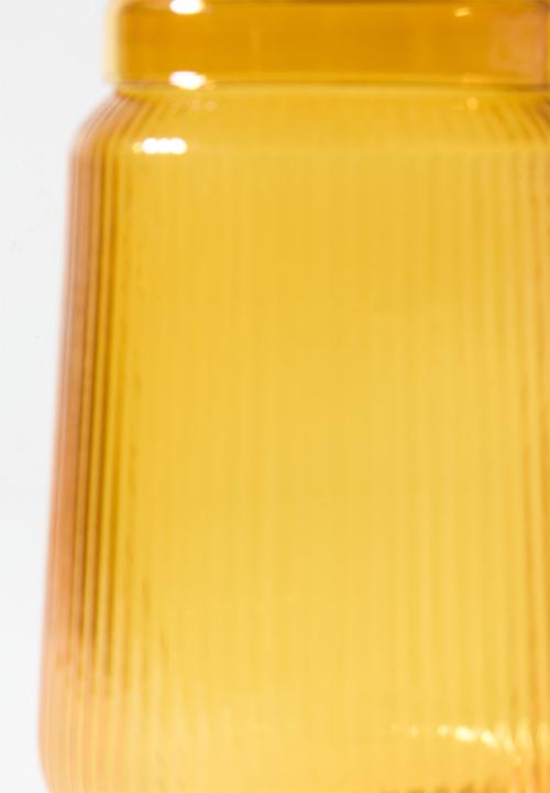 Sixth Floor - Glass Storage Jar Amber large
