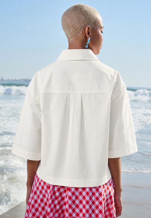 Me&B - Plus Big Pocket Shirt - Milk