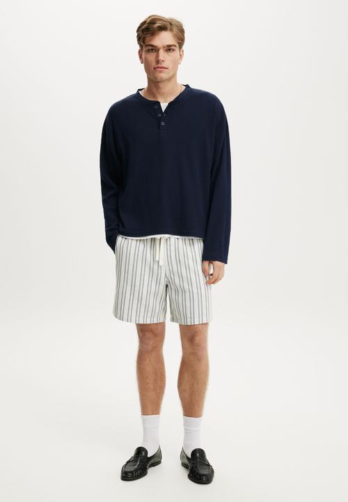 Cotton On - Easy Short - Blue Repeat Stripe