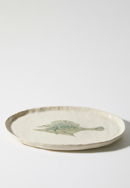 Sixth Floor - Stoneware Fish Platter - Natural