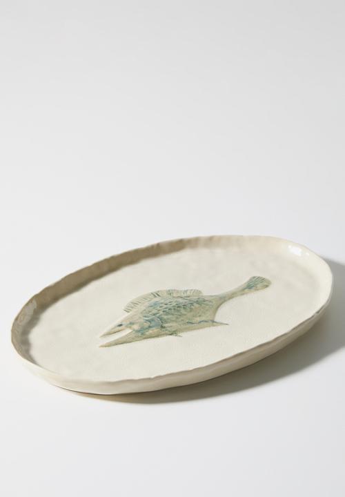 Sixth Floor - Stoneware Fish Platter - Natural