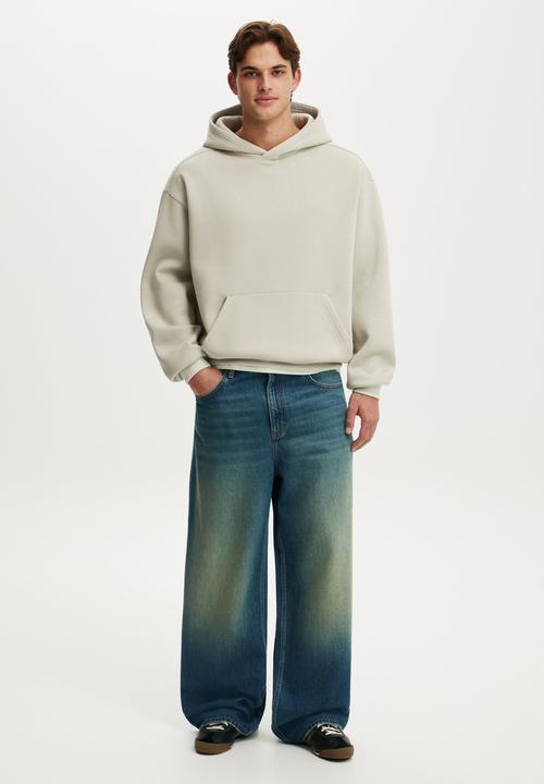 Cotton On - Box Fit Hoodie - Stone
