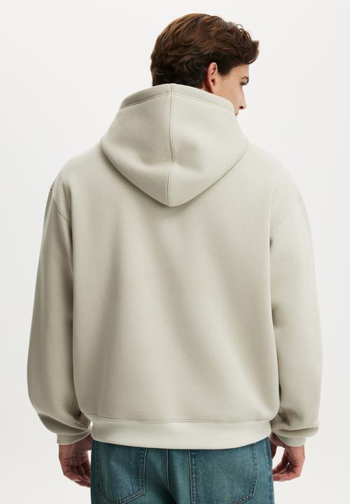Cotton On - Box Fit Hoodie - Stone