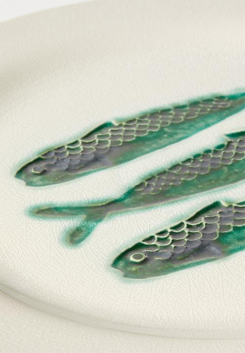 Sixth Floor - Stoneware Fish Serving Plate - Natural