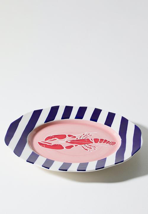 Sixth Floor - Stoneware Lobster Serving Plate - Multi