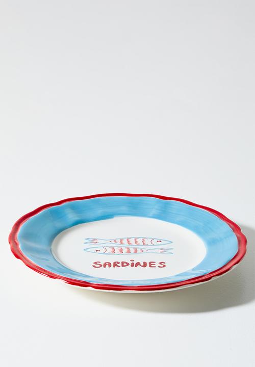 Sixth Floor - Stoneware Sardines Serving Plate - Multi