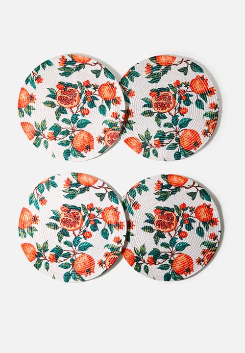 Sixth Floor - Pom Placemats set 4 - Multi