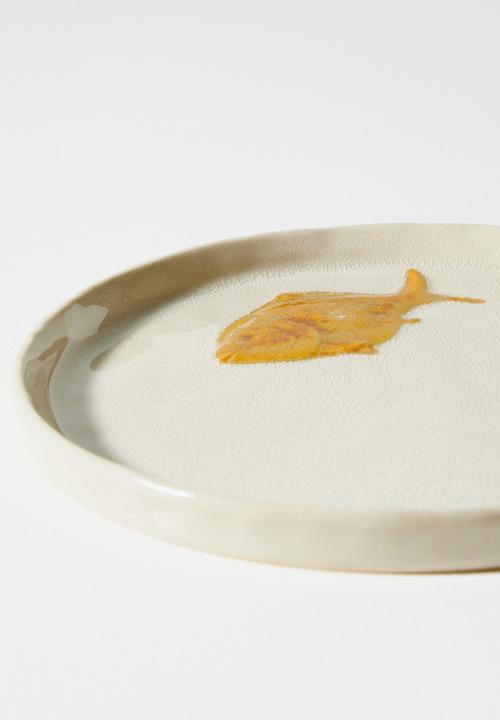 Sixth Floor - Stoneware Fish Side Plate - Natural