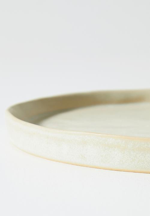 Sixth Floor - Stoneware Olive Side Plate - Natural