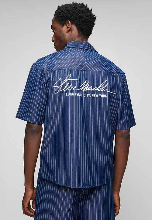 Steve Madden - Peter Pin Stripe Shirt - Navy Pin Stripe