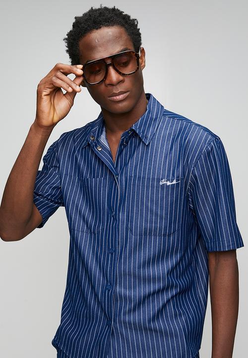 Steve Madden - Peter Pin Stripe Shirt - Navy Pin Stripe