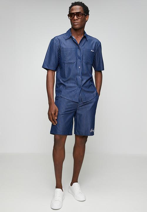 Steve Madden - Peter Pin Stripe Shirt - Navy Pin Stripe