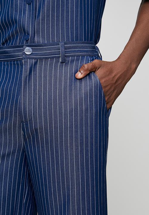 Steve Madden - Mens Patrick Pin Stripe Shorts - Navy Pin Stripe