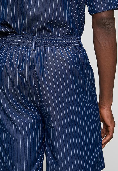 Steve Madden - Mens Patrick Pin Stripe Shorts - Navy Pin Stripe