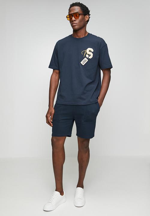 Steve Madden - Mens Jose Jogger Shorts - Navy