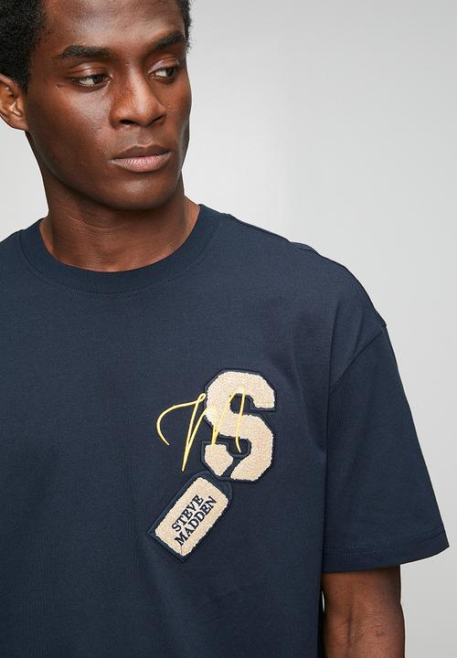 Steve Madden - Mens Rafal Crew Neck T-shirt - Navy