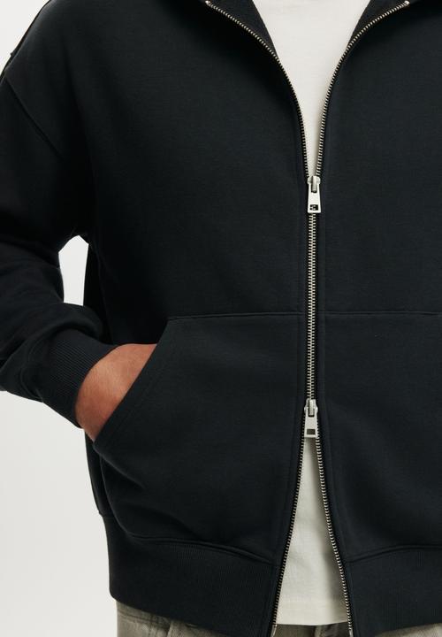 Cotton On - Zip Up Hoodie - Washed Black