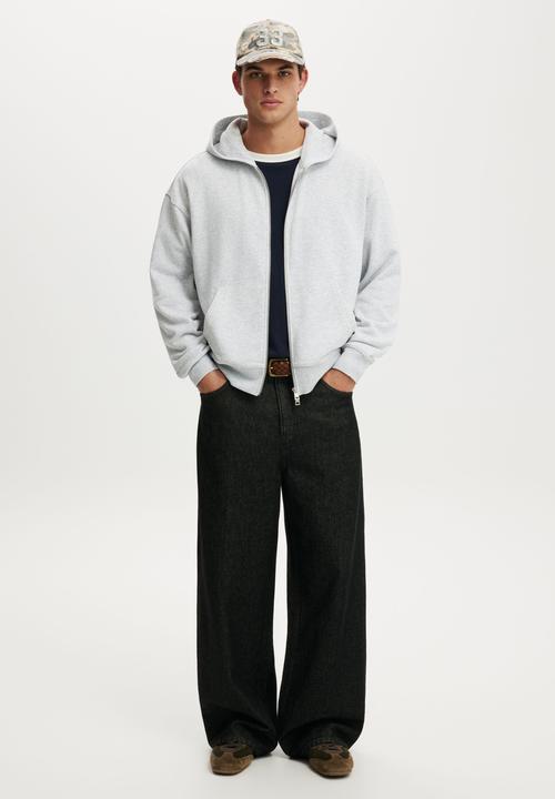 Cotton On - Zip Up Hoodie - Grey Marle