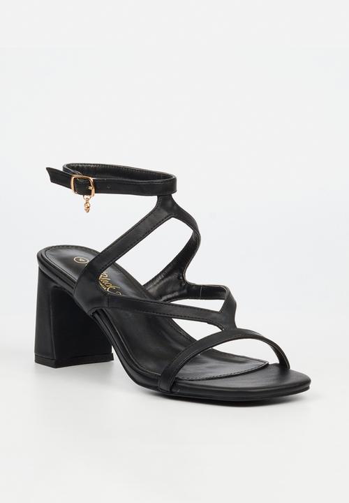 Miss Black - Lenor 2 strappy block heel - black