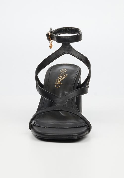 Miss Black - Lenor 2 strappy block heel - black