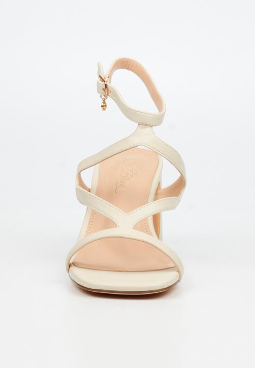 Miss Black - Lenor 2 strappy block heel - neutral