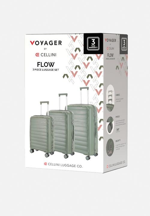 Voyager - Voyager Getaway 411 3 Piece Luggage Set - Green